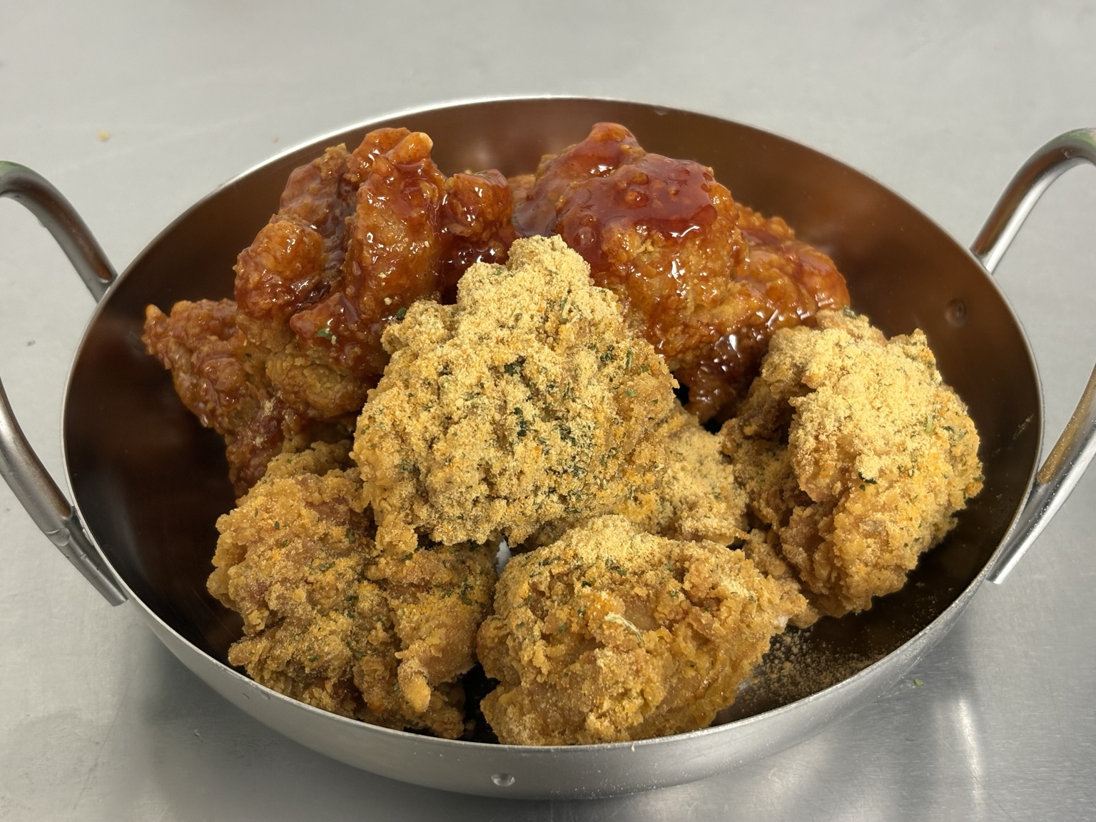 Half & Half fried chicken